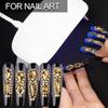 18 Styles Multi-Shaped Glass Gemstones for Nails and 6 Sizes Round Crystal Rhinestones Kit #9, Mineral Gold Nail Art Charm Bead Manicure Decoration with Pickup Pencil and Tweezer view 4