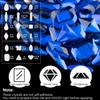 18 Styles Multi-Shaped Glass Gemstones for Nails and 6 Sizes Round Crystal Rhinestones Kit #7, Royal Blue Nail Art Charm Bead Manicure Decoration with Pickup Pencil and Tweezer view 2