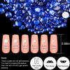 18 Styles Multi-Shaped Glass Gemstones for Nails and 6 Sizes Round Crystal Rhinestones Kit #7, Royal Blue Nail Art Charm Bead Manicure Decoration with Pickup Pencil and Tweezer view 3