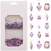 Tisslan 820pcs Crystal Pink AB Mix Shapes and Sizes Nail Art Rhinestones DIY Non Hotfix Flatback Glass Round Nail Stones Gems Set for Makeup Nail Crafts Tumblers Bulk Supply view 1