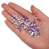 Tisslan 820pcs Crystal Pink AB Mix Shapes and Sizes Nail Art Rhinestones DIY Non Hotfix Flatback Glass Round Nail Stones Gems Set for Makeup Nail Crafts Tumblers Bulk Supply view 4
