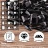 18 Styles Multi-Shaped Glass Gemstones for Nails and 6 Sizes Round Crystal Rhinestones Kit #4, Black Nail Art Charm Bead Manicure Decoration with Pickup Pencil and Tweezer view 2