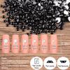 18 Styles Multi-Shaped Glass Gemstones for Nails and 6 Sizes Round Crystal Rhinestones Kit #4, Black Nail Art Charm Bead Manicure Decoration with Pickup Pencil and Tweezer view 3