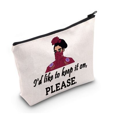 LEVLO Drag Queen Gifts I'd Like To Keep It On Please Makeup Bags TV Show Lovers Travel Bags Comedy Queen LGBTQ Gifts(keep It On)