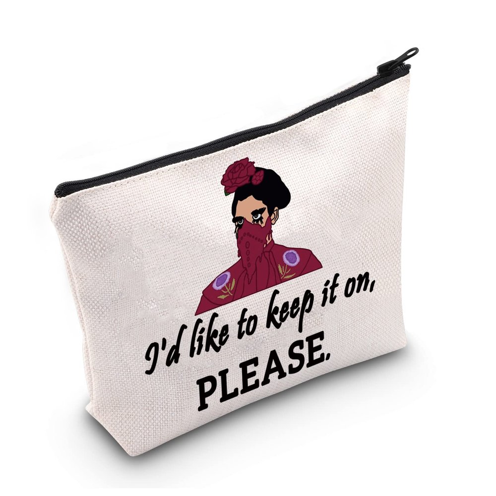 LEVLO Drag Queen Gifts I'd Like To Keep It On Please Makeup Bags TV Show Lovers Travel Bags Comedy Queen LGBTQ Gifts(keep It On)
