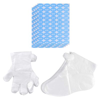 FRCOLOR Long Cylinder Foot Gloves 800pcs Large One-Off Plastic Disposable for Spa