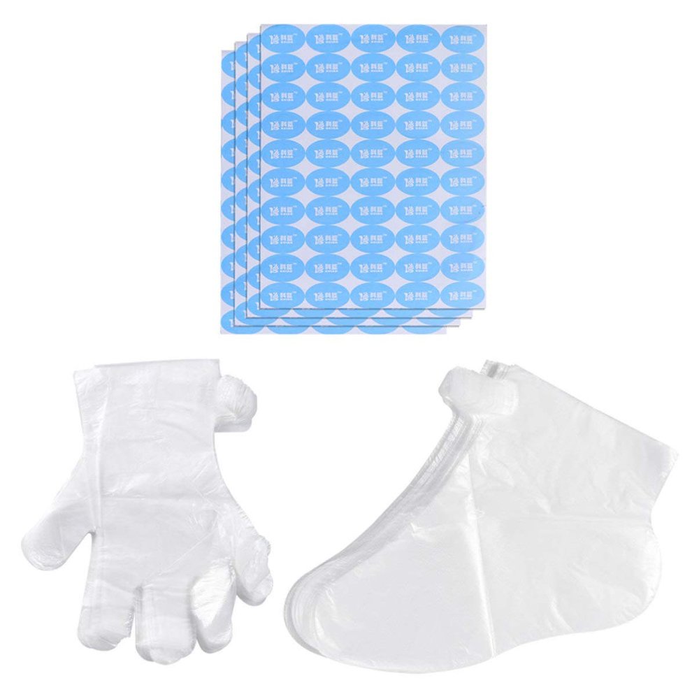 FRCOLOR Long Cylinder Foot Gloves 800pcs Large One-Off Plastic Disposable for Spa