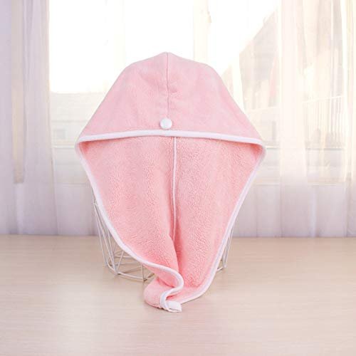 RANMO Microfiber Hair Towel Drying Wrap,Super Absorbent Women's Quick Drying Cap,Microfiber Large Hair Towel Wrap,Hair Towel wrap for Quick Dry Wet Hair, Ultra Soft for Long Hair Women,Pink