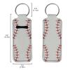 Baxinh Chapsticks Holder for Lipstick, Lip Balm Gloss Holder for Women Lippy Clip Chapstick Keychain with Baseball Pattern view 2