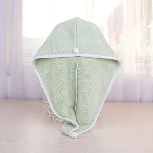 RANMO Microfiber Hair Towel Drying Wrap,Super Absorbent Women's Quick Drying Cap,Microfiber Large Hair Towel Wrap,Hair Towel wrap for Quick Dry Wet Hair, Ultra Soft for Long Hair Women,Light Green