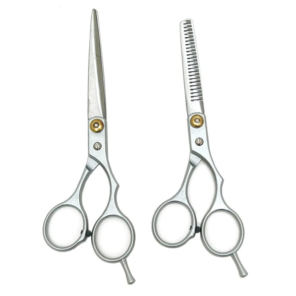 3 PC Professional Barber Hair Cutting Scissors Premium Stainless Steel Trimming Stainless Steel Hair Cutting Scissors 5 1/2 Inch 5 7/8inch Hairdressing Razor Shears Professional Salon Barber Haircut