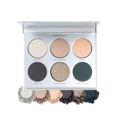 PR MINERALS On Point Eyeshadow Palette, Matte, Shimmer & Metallic Shades, Skincare-Infused Formula, Cruelty Free, Saturday