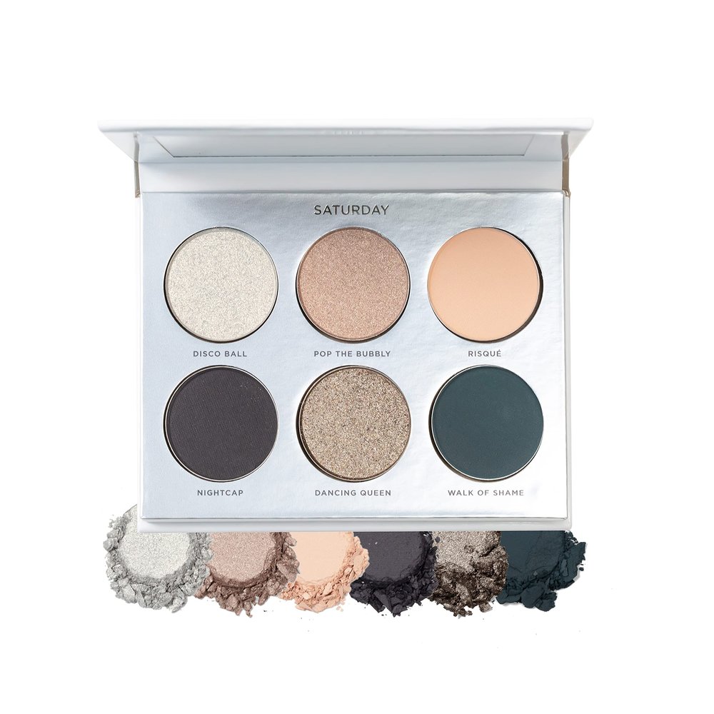 PR MINERALS On Point Eyeshadow Palette, Matte, Shimmer & Metallic Shades, Skincare-Infused Formula, Cruelty Free, Saturday