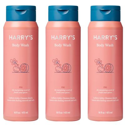 Harry's Body Wash Shower Gel for Men - Fig Scent - (3 Pack) 16 fl oz - Sensitive Skin Body Wash - No Parabens, Sulfates, or Dyes