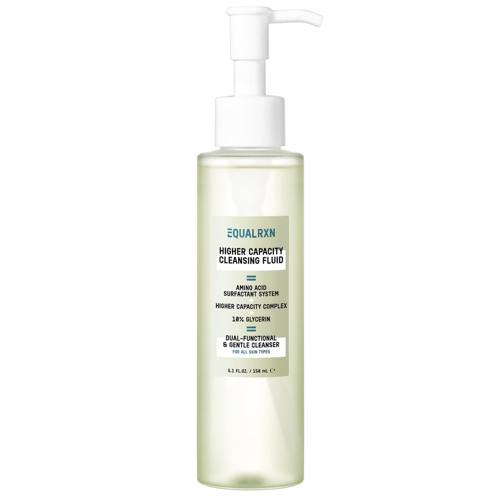 EqualRXN Higher Capacity Cleansing Fluid - Gentle Water-Based Facial Cleanser with 10% Glycerin & Calming Complex for Sensitive Skin