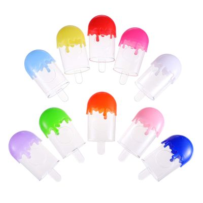 Beavorty 30pcs Ice Cream Shaped Eyelash Storage Boxes Portable Containers for False Lashes Easy to Open and Close for Makeup Artists and Personal Use Colors