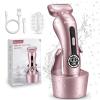 Electric Shaver for Women for Legs Bikini Trimmer Electric Razors for Women Underarm Public Hairs Rechargeable Womens Shaver Wet Dry Use Painless Cordless with Detachable Head (Pink) view 1