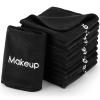 Macarrie 48 Pcs Makeup Towels Gifts Bulk for Women Valentine's Day Teacher Employee 12 x 12 Inch Make up Cloth Microfiber Wash Reusable Remover Face Skin Cleaning Soft Absorbent Spa Facial(Black) view 1