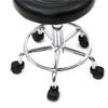 Bar Stool, Technician Stool, Round Adjustable Salon Stool with Backrest, Seat, Chair, Black view 3