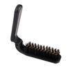 KALLORY 2pcs Folding Beard Grooming Brush Boar Bristles Travel-sized Beard Straightening Tool for Easy Styling and Maintenance The Go view 3