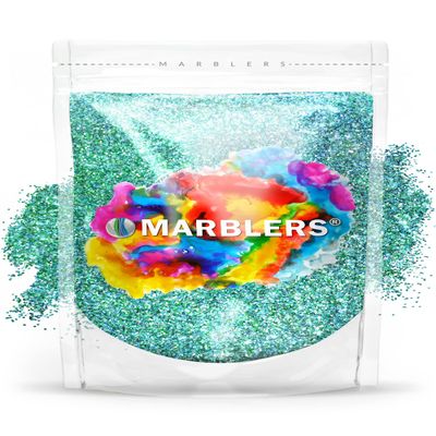 MARBLERS Holographic Glitter [Unicorn Teal] 3oz (85g) | Fine | Non-Toxic, Vegan, Cruelty-Free | Face, Body, Eyeshadow, Hair, Festival, Party Makeup | Nail Art, Polish | Resin, Tumbler, Slime, Craft