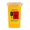 TEONEI Razor Blades Dispenser Case,Small Portable Sharps Container,Razor Blades Disposal Case,Disposable Razor Cutter Container,Barber Shop Storage Container (Yellow) view 1
