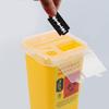 TEONEI Razor Blades Dispenser Case,Small Portable Sharps Container,Razor Blades Disposal Case,Disposable Razor Cutter Container,Barber Shop Storage Container (Yellow) view 3