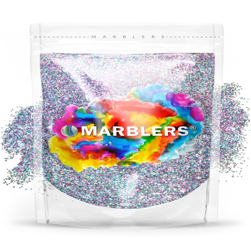 MARBLERS Holographic Glitter [Holo Fairy Powder] 3oz (85g) | Fine | Non-Toxic, Vegan, Cruelty-Free | Face, Body, Eyeshadow, Hair, Party Makeup | Nail Art, Polish | Resin, Tumbler, Slime, Craft