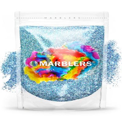 MARBLERS Holographic Glitter [Unicorn Blue] 3oz (85g) | Fine | Non-Toxic, Vegan, Cruelty-Free | Face, Body, Eyeshadow, Hair, Festival, Party Makeup | Nail Art, Polish | Resin, Tumbler, Slime, Craft