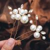 Casdre Pearl Bridal Hair Pins Crystal Bride Hair Piece Wedding Hair Accessories for Women and Girls(Pack of 2) (C Rose Gold) view 1