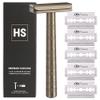 Henson Shaving Razor - Tan Double Edge Safety Razor with 5 Spare Blades - 30 Angled Precision With Superior Blade Rigidity- Reusable Single Blade Razors For Men and Women - Mild Aggression view 1