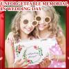 16 Pcs Flower Girl Proposal Box Kit Gifts Round Glasses Necklace Pearl Bracelet Diamond Pen Hair Scrunchies Rose Will You Be My Flower Girl for Wedding(Milky White) view 2