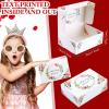 16 Pcs Flower Girl Proposal Box Kit Gifts Round Glasses Necklace Pearl Bracelet Diamond Pen Hair Scrunchies Rose Will You Be My Flower Girl for Wedding(Milky White) view 3