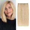 S-noilite Hair Extensions for Short Clip in Human 1PCS 2 Clips Balayage Hairpieces Remy For Women with Thinning Add Volume 12g 8Inch-Ash Blonde/Bleach Blonde view 1