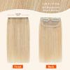 S-noilite Hair Extensions for Short Clip in Human 1PCS 2 Clips Balayage Hairpieces Remy For Women with Thinning Add Volume 12g 8Inch-Ash Blonde/Bleach Blonde view 2