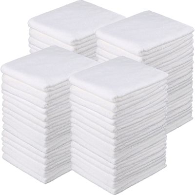 Shimeyao 40 Pack Bleach Proof Towels Microfiber Absorbent Resistant Hair Hand Towels Bulk Quick Dry for Barber Gym Bath Spa Shaving (White,16 x 29 Inch)