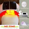 LED Light Skin Care Therapy Machine, Photon Facial Rejuvenation Device 7 Colors, LED-Face-Mask-Light-Therapy, Red Light Therapy for Face Folding Design Salon and Home Use, Gifts for Women, White view 4