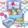 Bath Bombs for Kids with Surprise Inside, Mermaid Bath Bombs for Girls with Jewelry & Jewelry Box for Kids Organic, Skin Moisturizing, Natural Bubble, Birthday Gifts for Boys, Girls view 1