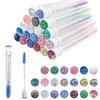 20-Piece Disposable Mascara Wand Set - Diamond Eyelash Brushes, Lash Wand Tubes, Spoolies with Empty Tube - Makeup Tool, Eyebrow Applicator Supplies (Mixed Color) view 1