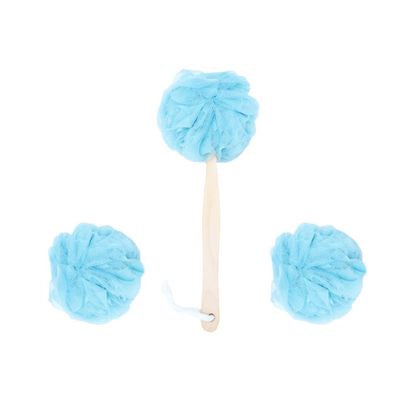 Beavorty Handle Bath Sponge Soft Bath Flower Shower for Gentle Exfoliation Color Ergonomic Design for Easy Use and Dead Skin Removal
