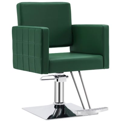 BarberPub Salon Chair for Hair Stylist, Hydraulic Stylist Chair, Adjustable Height, PVC Leather, 360 Degrees Swivel, Barbershop, Home Salon, Adult 8821 (Green)