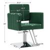 BarberPub Salon Chair for Hair Stylist, Hydraulic Stylist Chair, Adjustable Height, PVC Leather, 360 Degrees Swivel, Barbershop, Home Salon, Adult 8821 (Green) view 2