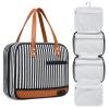 Toiletry Bag for Women, Water-resistant Travel Makeup Organizer with Hanging Hook, 5 Compartments Large Cosmetic Case for Accessories, Shampoo and Full Sized Container, Shower Bag, Christmas Gift view 1