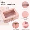 Aveniee Clear Makeup Bag Organizer,Large Travel Toiletry Bag for Women, Waterproof Cosmetic Pouch with Zippers,Car Organizers and Storage Case for Accessories,Pink view 2