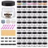 1 oz Plastic Containers with Lids 60pcs Plastic Jars with Lids + 3/5/10 Gram 12pcs Sample Containers Travel Jar Great for Lip Scrub, Body Butters, Cream, Lotion, Labels & Spatulas (72 Pack) view 1