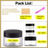 1 oz Plastic Containers with Lids 60pcs Plastic Jars with Lids + 3/5/10 Gram 12pcs Sample Containers Travel Jar Great for Lip Scrub, Body Butters, Cream, Lotion, Labels & Spatulas (72 Pack) view 4