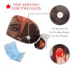 LORVIES Medical Caps for Women with Buttons Long Hair, 2 Piece Adjustable Working Cap, African American Pretty Girl view 3