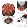 LORVIES Medical Caps for Women with Buttons Long Hair, 2 Piece Adjustable Working Cap, African American Pretty Girl view 4