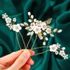 GORAIS Bridal Hair Pins Gold Pearl Wedding Hair Accessories Bride Hair Clips for Women (Pack of 3) view 1