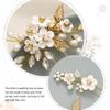 GORAIS Bridal Hair Pins Gold Pearl Wedding Hair Accessories Bride Hair Clips for Women (Pack of 3) view 3